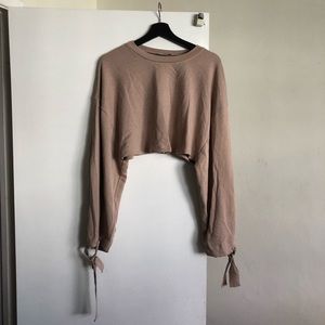 Zara Trafaluc Long-Sleeves Crop Top